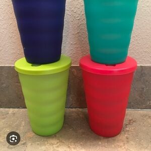 Tupperware Colorful Drinkware Set - Blue, Green, Red